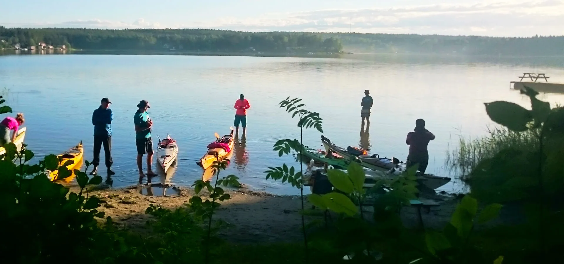 Paddling med vänner