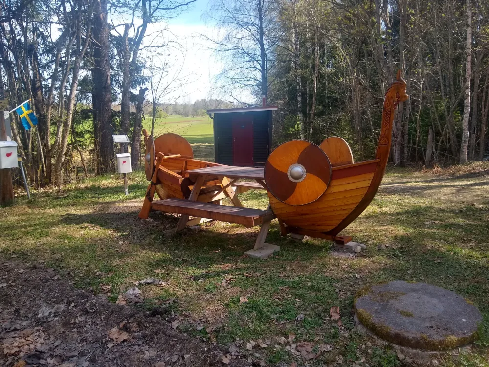 Strandat vikingaskepp vid Gullsaxbro