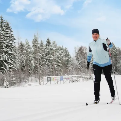 Längdskidåkning vid Hällmyra skidstadion