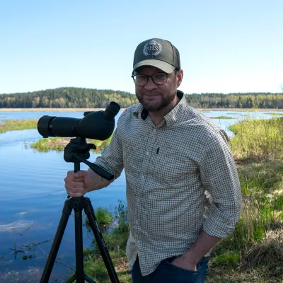 Fågelskådning vid naturreservatet Ålsjön